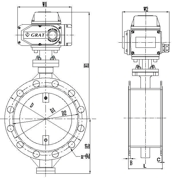 Dn700 Pn80 Wcb Elektryczny aktywator wybuchoodporny Metoda aktywatora metalowego fotelika 1