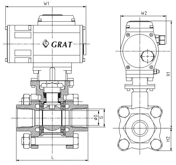 Zestaw walcowy z stali nierdzewnej 2 Way 3 PC Ss Mini Electric Ball Valve 1