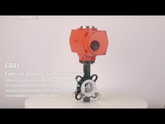 Exid II Bt4 Elektryczny zawór motylkowy działający w sposób odporny na wybuch IP68 Niskie ciśnienie