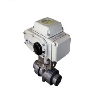 DN50 UPVC Elektryczny zawór kulkowy AC220V Elektryczny zawór napędzany silnikiem