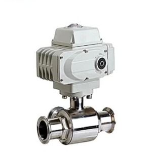 2 Way 3 PC Clamp Connection Elektryczny zawór kuli ze stali nierdzewnej